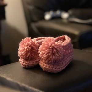 Sweet Pink Handmade Baby Booties 💗